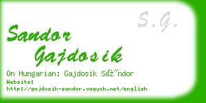 sandor gajdosik business card